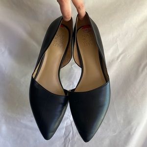 Naturalizer Samantha D’orsay pointed toe flats size 10 black faux leather